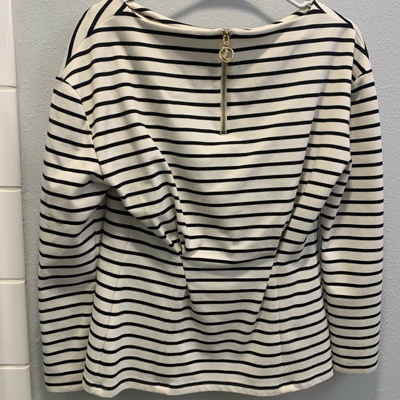 Black and White Striped G by Guess blouse. - Picture 2 of 2